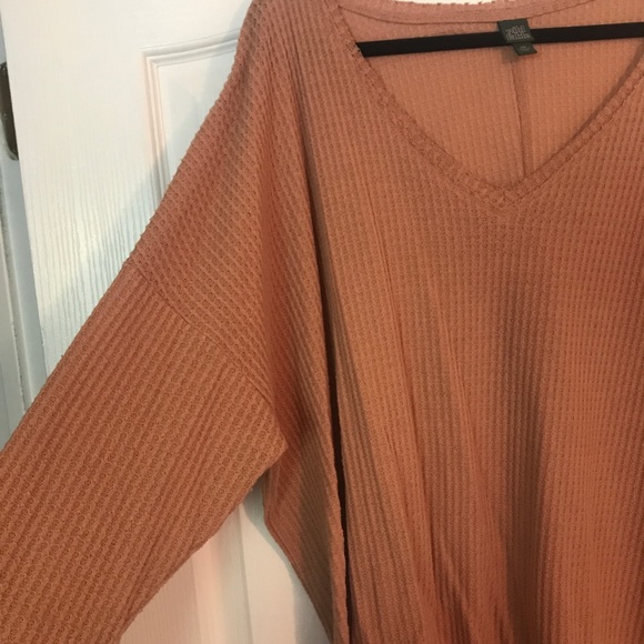 wild fable Tops - Wild Fable Tan Waffle Knit Top